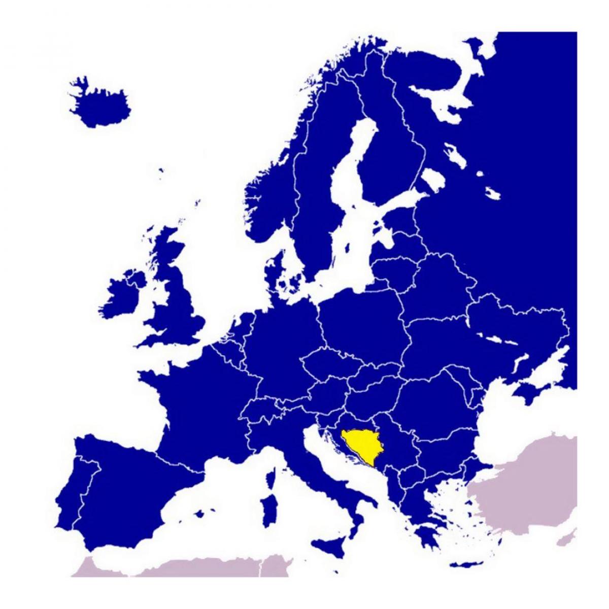 의 지도 보스니아 헤르체고비나 유럽